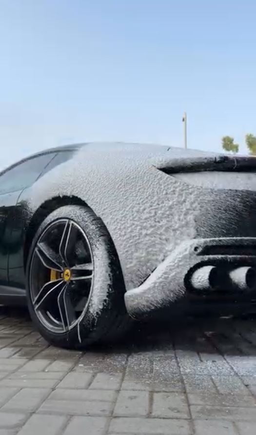 Foam-covered supercar mid-wash, Wiper Car Wash
